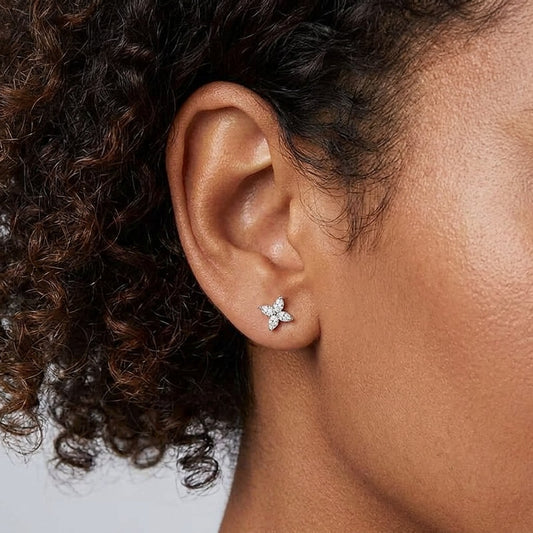 Aretes Trébol con Zirconias