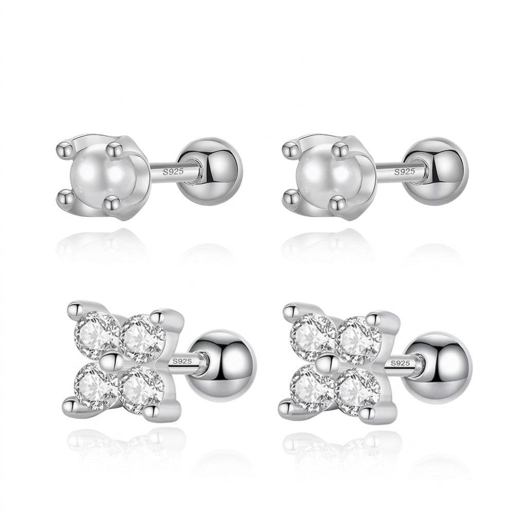 Aretes Trébol con Zirconias