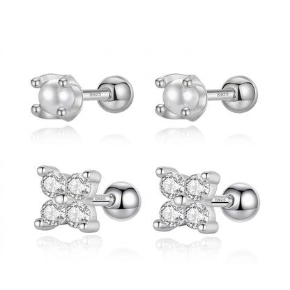 Aretes Trébol con Zirconias