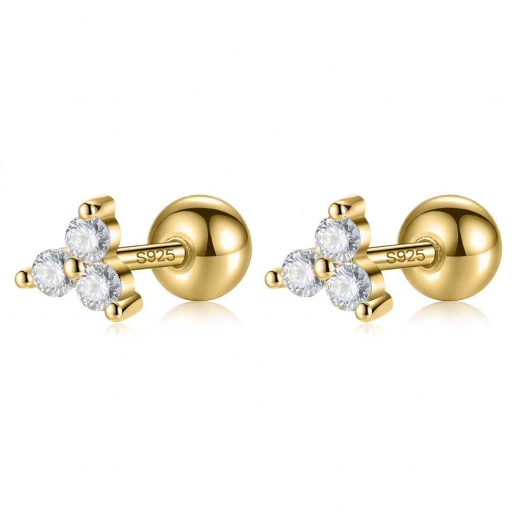 Aretes Triángulo con Zirconia