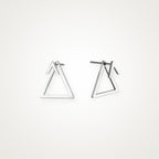 Aretes Triángulo de alambre plateados