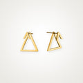 Aretes Triángulo de alambre dorados
