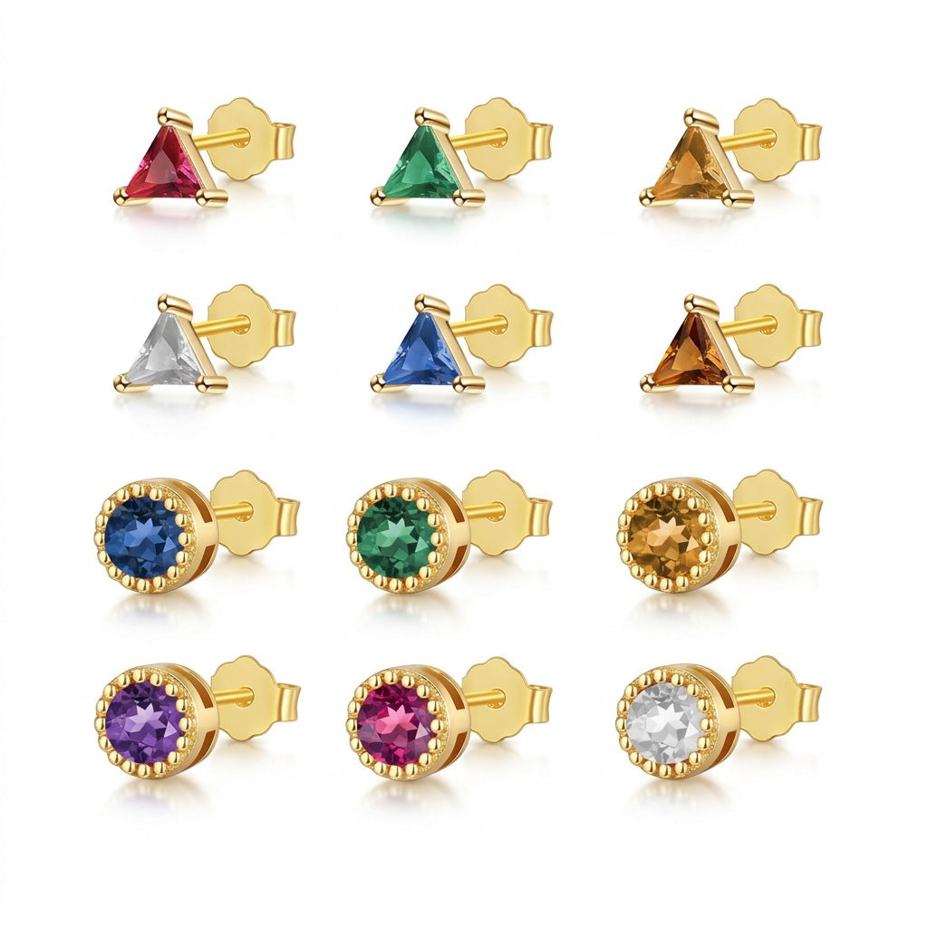 Aretes Triángulo o Círculo de Color