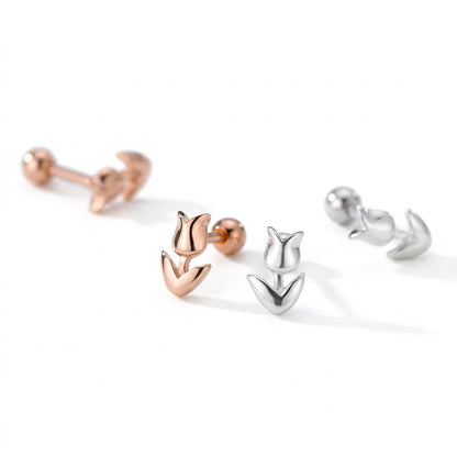 Aretes Tulipán Minimalistas