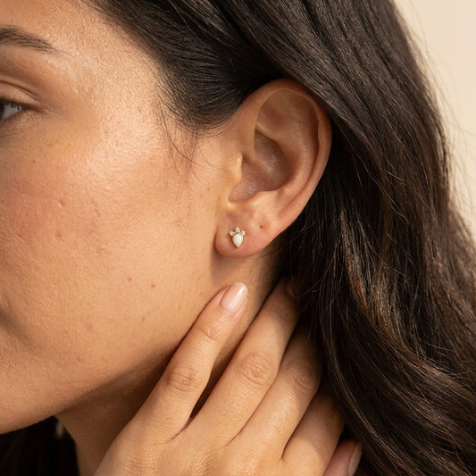 Aretes Zanahoria con Ópalo