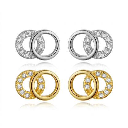 Aretes Zirconia Redonda Minimalista