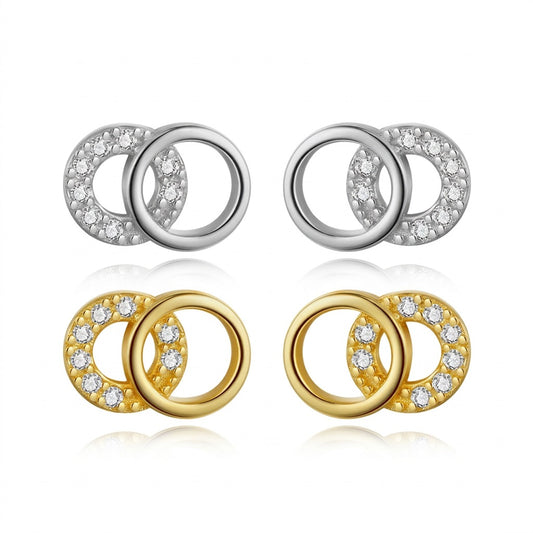 Aretes Zirconia Redonda Minimalista