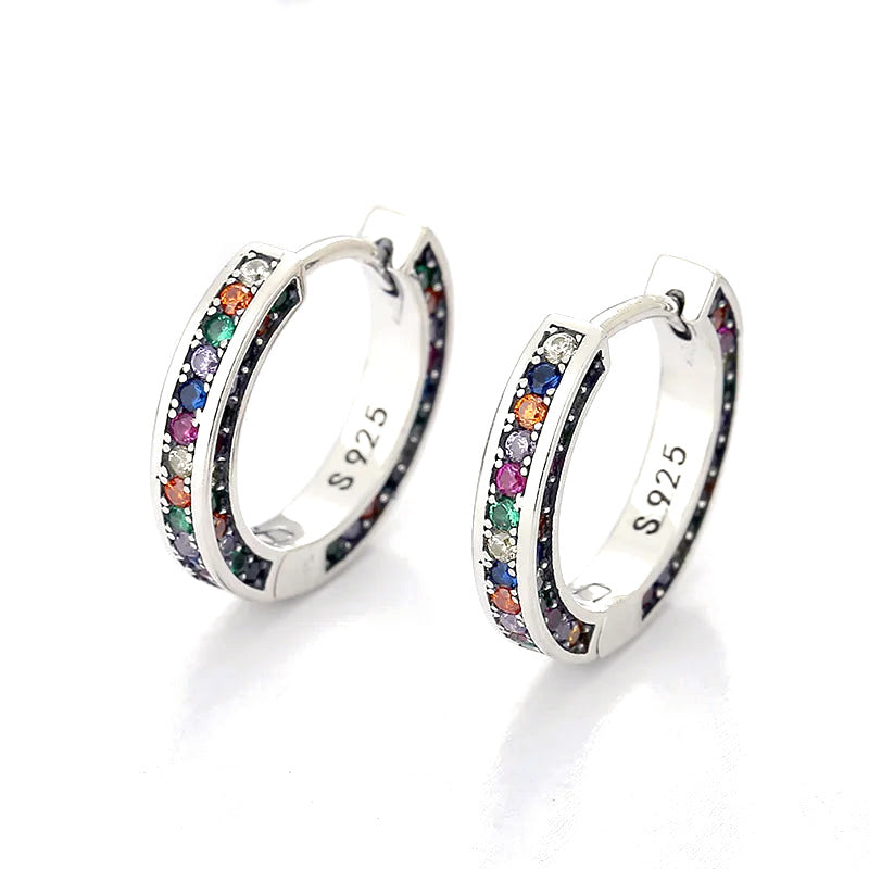 Arracadas, Anillo o Collar con Zirconias de Colores