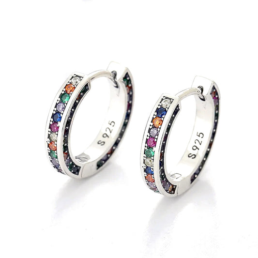 Arracadas, Anillo o Collar con Zirconias de Colores