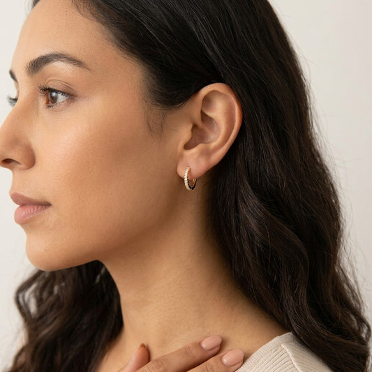 Arracadas Brillantes con Dije de Zirconia