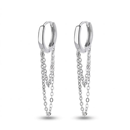 Arracadas con Cadena Doble