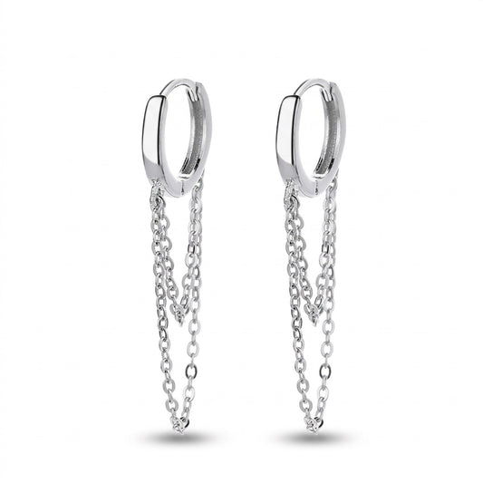 Arracadas con Cadena Doble