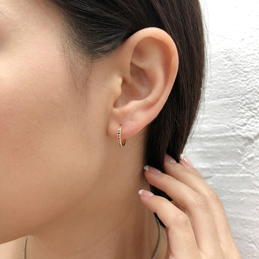 Arracadas con Dije de Zirconia