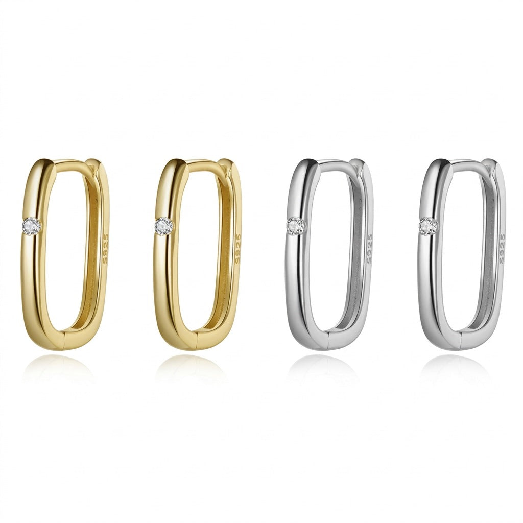 Arracadas con Zirconia Cuadrada