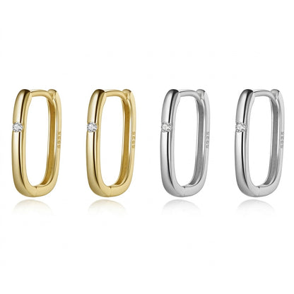 Arracadas con Zirconia Cuadrada