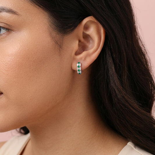 Arracadas con Zirconia Verde