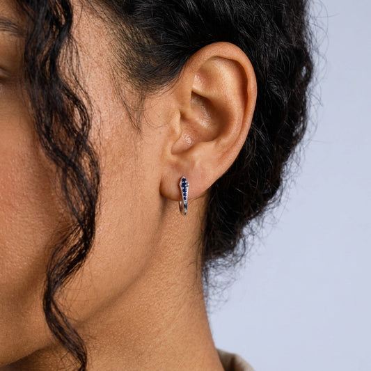 Arracadas con Zirconias Azules, Blancas o Verdes