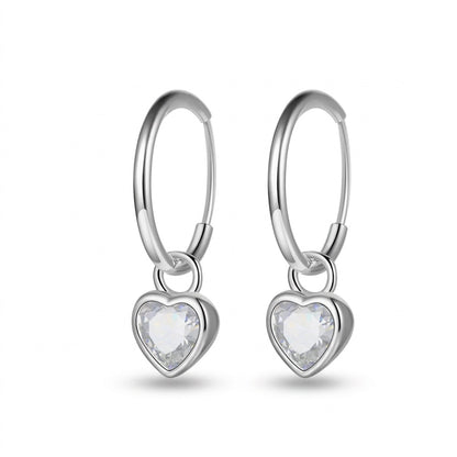 Arracadas Corazón Romántico con Zirconia