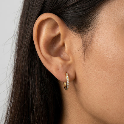 Arracadas Elípticas con Zirconias