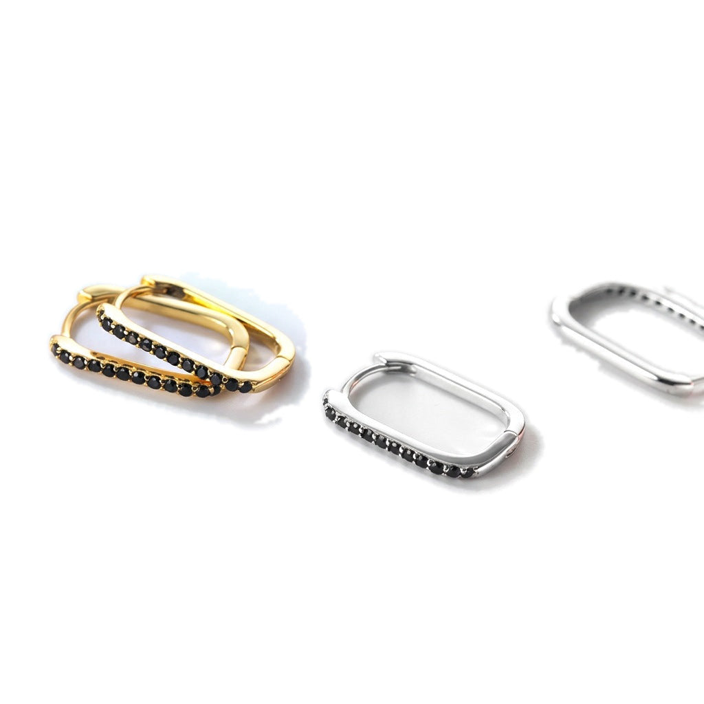 Arracadas Góticas con Zirconia Geométrica