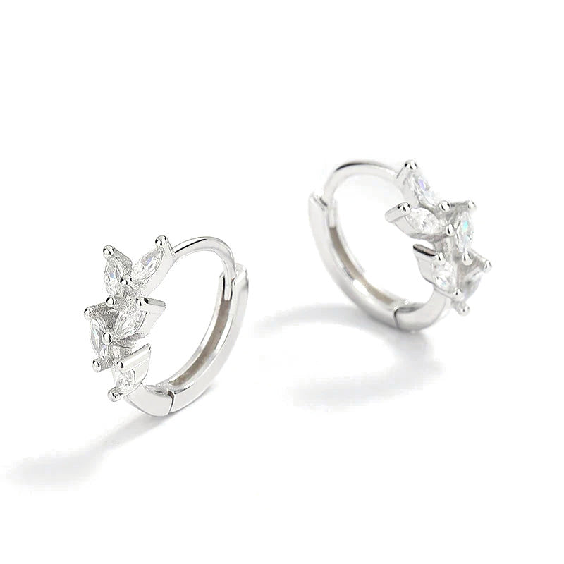 Arracadas Hojas con Zirconias