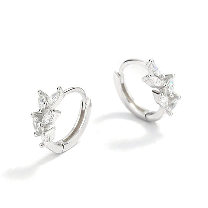 Arracadas Hojas con Zirconias