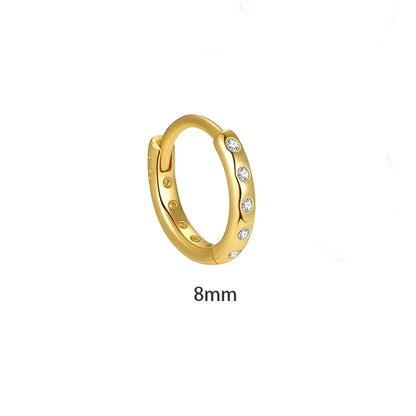 Arracadas Mini con Zirconias de 6 a 8 mm