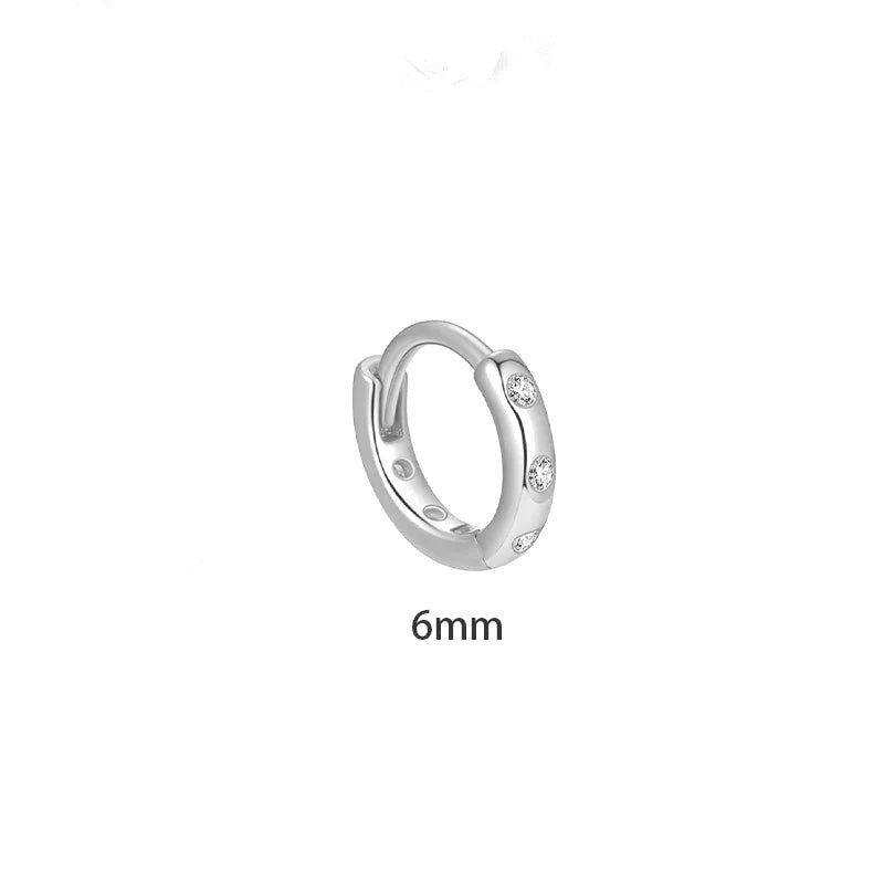 Arracadas Mini con Zirconias de 6 a 8 mm