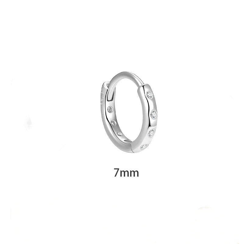 Arracadas Mini con Zirconias de 6 a 8 mm