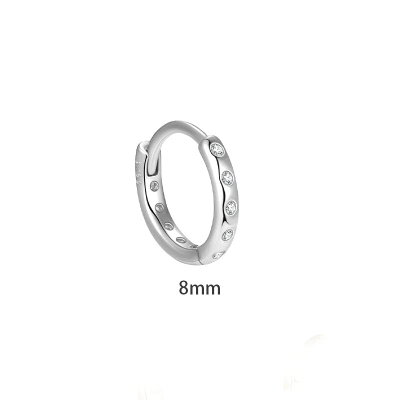 Arracadas Mini con Zirconias de 6 a 8 mm