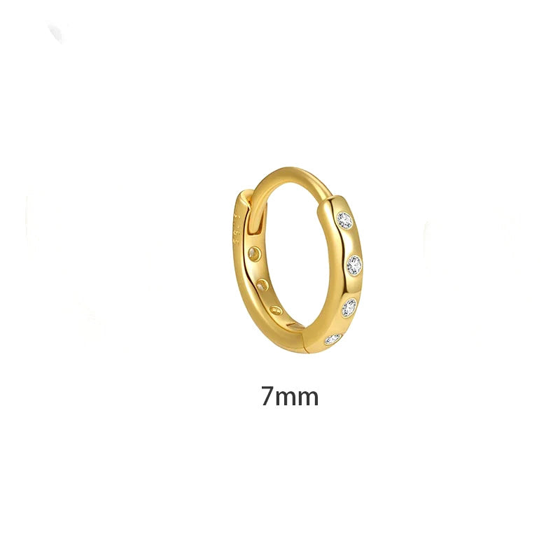 Arracadas Mini con Zirconias de 6 a 8 mm