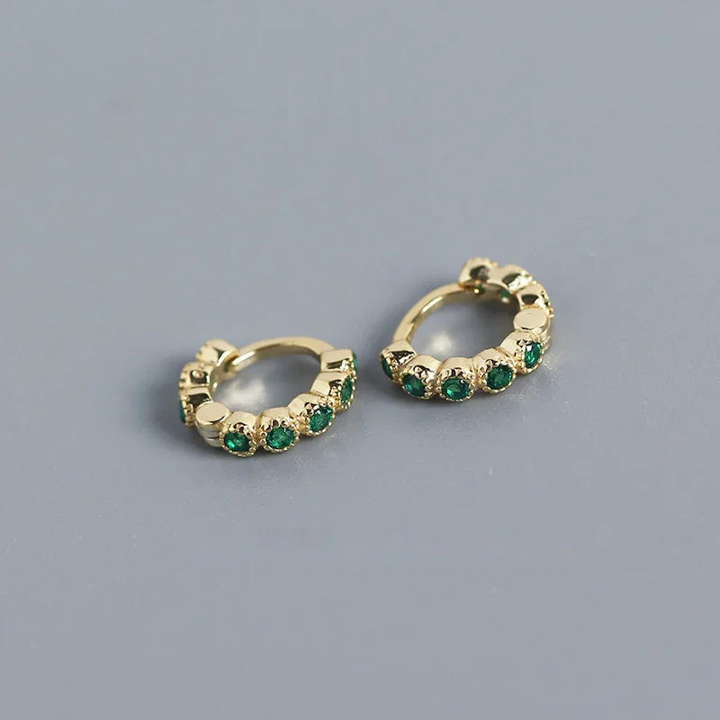 Arracadas Mini con Zirconias de Color