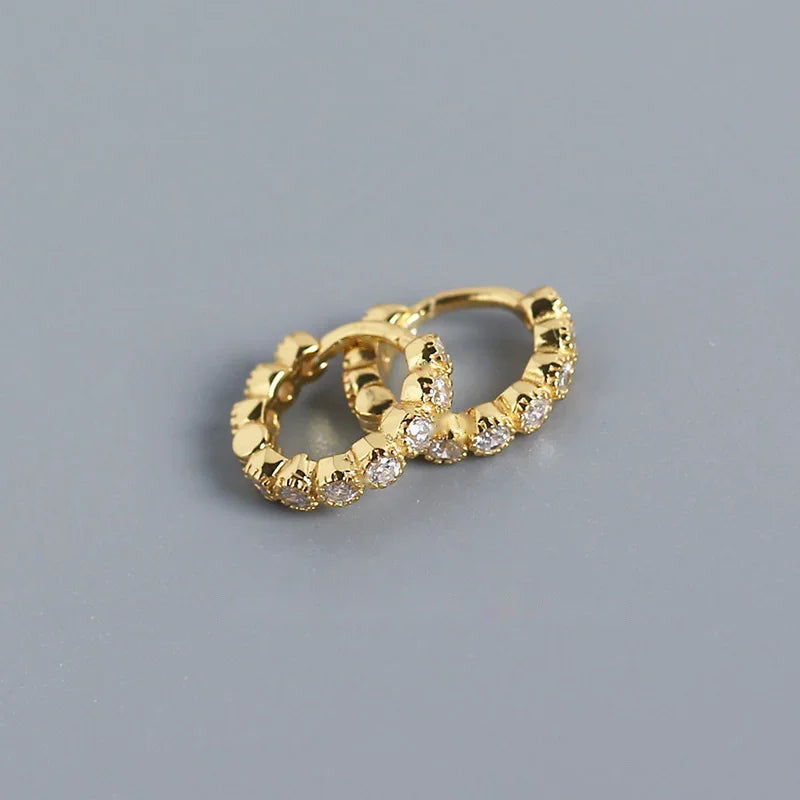 Arracadas Mini con Zirconias de Color
