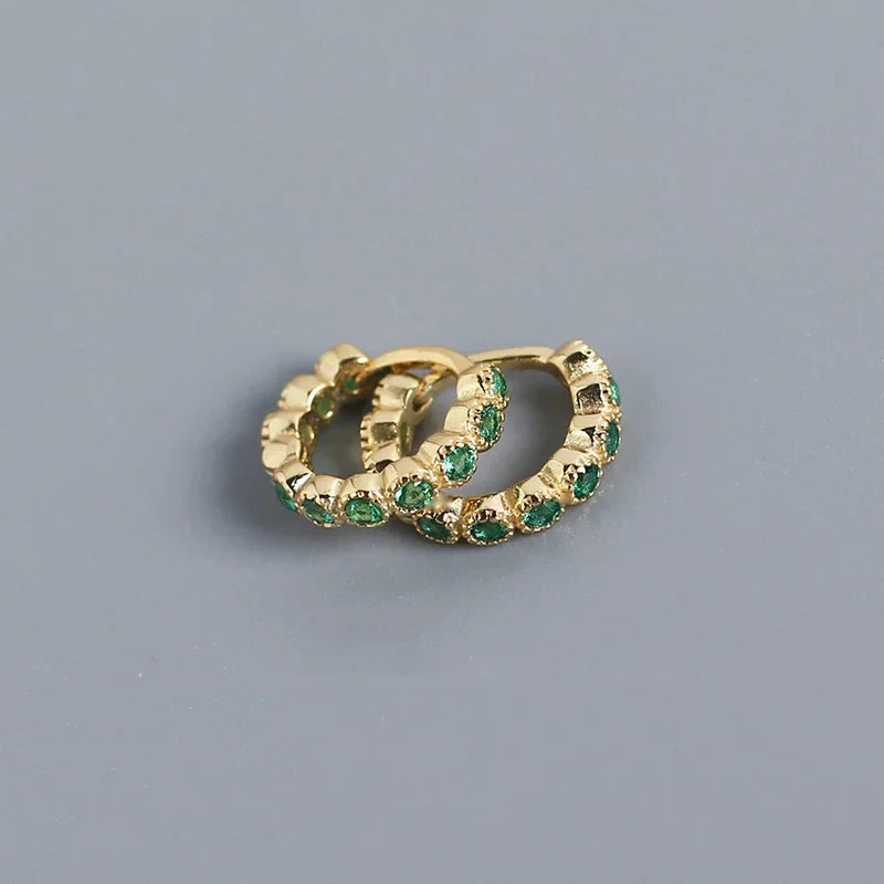 Arracadas Mini con Zirconias de Color