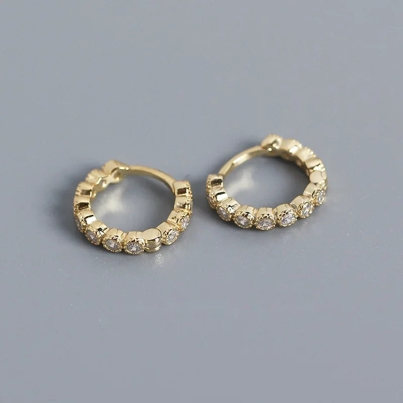 Arracadas Mini con Zirconias de Color