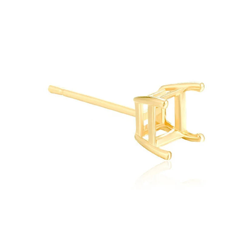 Base Cuadrada para Aretes con Cuatro Garras