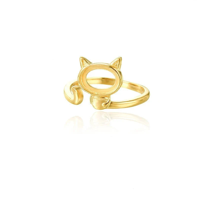 Base de Anillo Gatito para Piedra