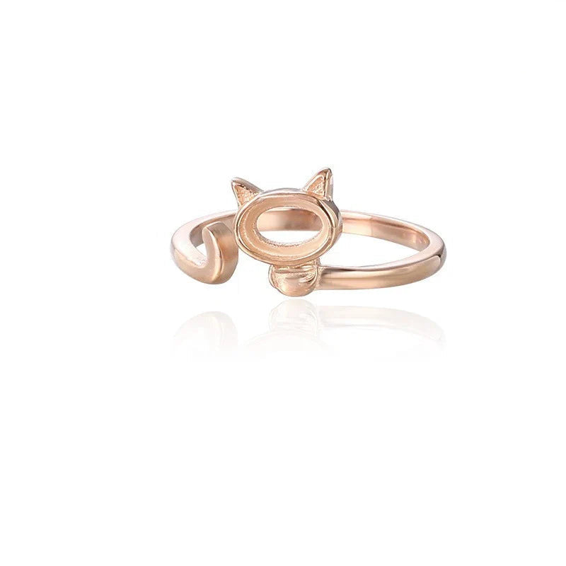 Base de Anillo Gatito para Piedra