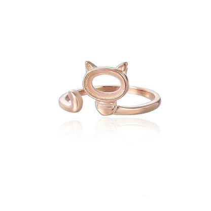 Base de Anillo Gatito para Piedra