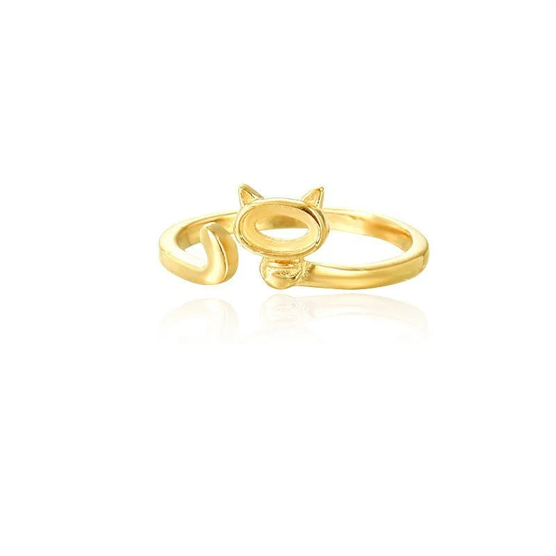 Base de Anillo Gatito para Piedra