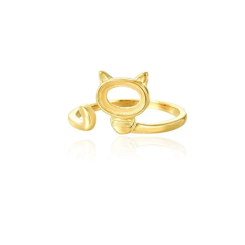 Base de Anillo Gatito para Piedra