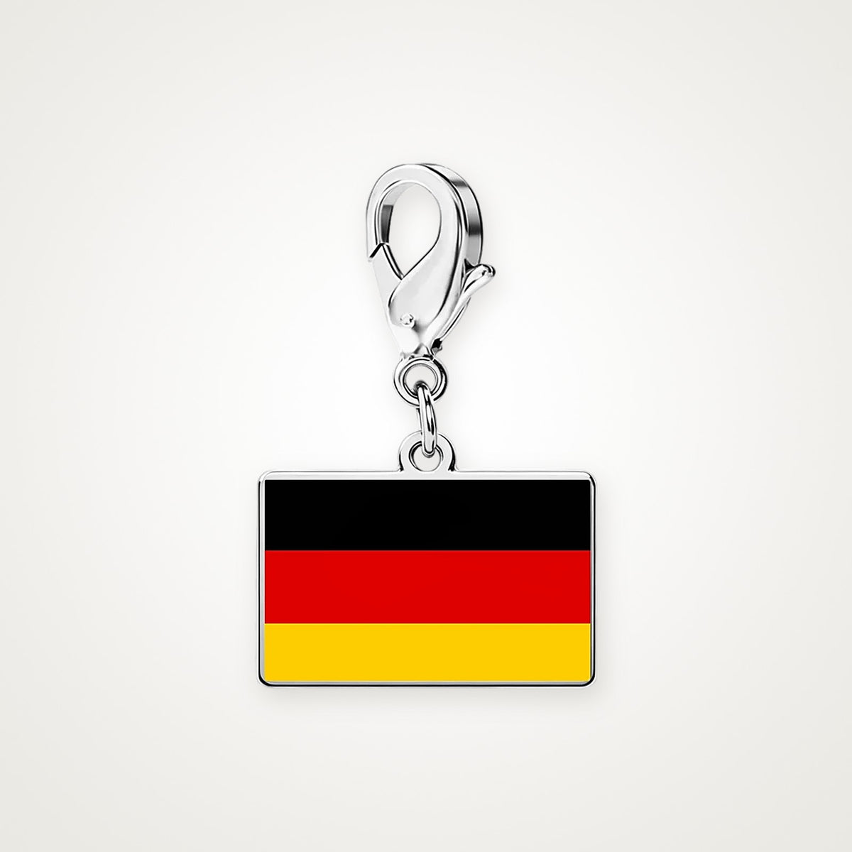 Charm Bandera de Alemania plateado con broche de langosta