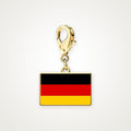 Charm Bandera de Alemania dorado con broche de langosta