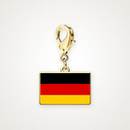 Charm Bandera de Alemania dorado con broche de langosta