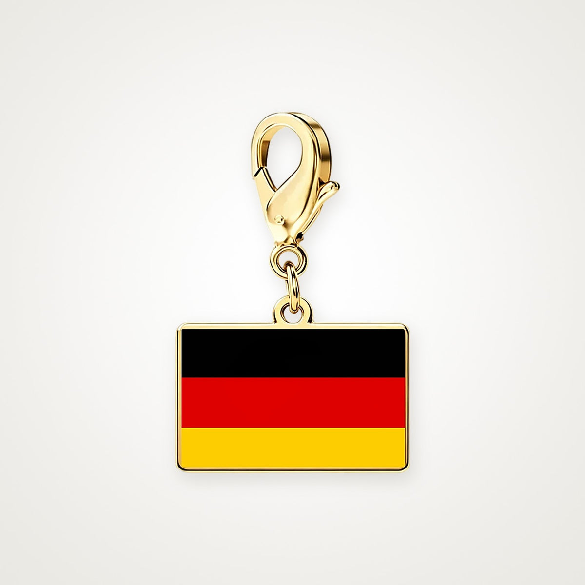Charm Bandera de Alemania dorado con broche de langosta