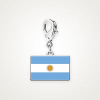 Charm Bandera de Argentina plateado