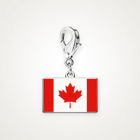 Charm Bandera de Canadá plateado