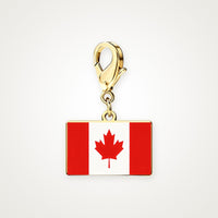 Charm Bandera de Canadá dorado