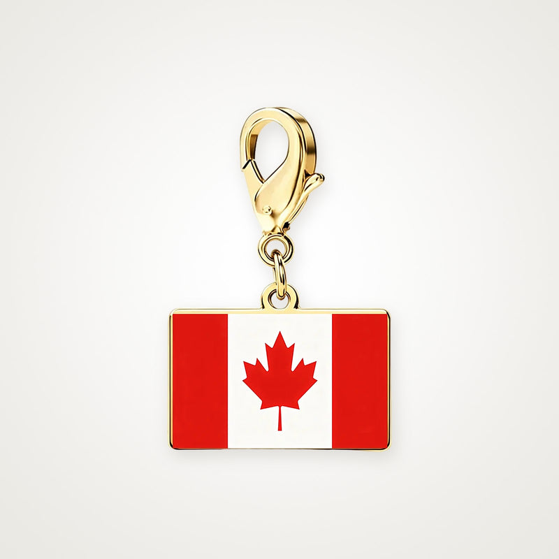 Charm Bandera de Canadá dorado