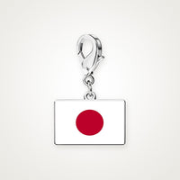 Charm Bandera de Japón plateado